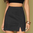 thumbnail image 1 of Minifalda para mujer, minifalda para mujer, corte A, falda corta, abertura lateral, falda ajustada, probada profesionalmente, 1 of 6