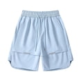 thumbnail image 3 of Yievot Men's Sport Shorts Drawstring Elastic Waist Loose Fit Knee Length Gym Training Running Shorts, 3 of 8
