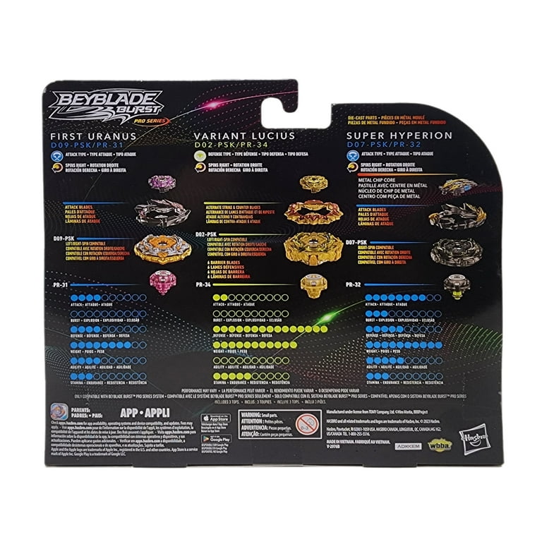 The Fallen & The Virtuous 3枚 他 セット Beyblade Battle Pro Series Triple Threat: First Uranus, Variant