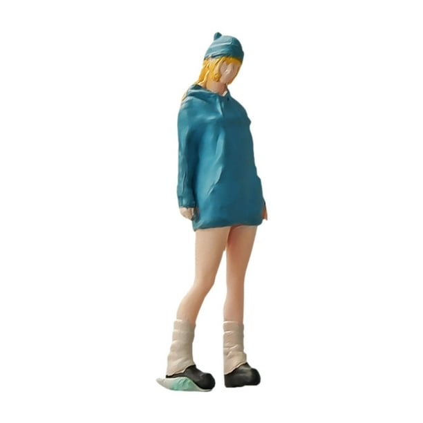 Figura de niña a escala 1:64, colecciones de escenas en miniatura, diseño de micropaisajes a escala S, dioramas de proyectos de bricolaje, figuras de