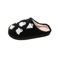 thumbnail image 2 of Viluyesy Womens Halloween Fuzzy Slippers, Slip-On Soft Sole Cozy Plush Warm Bedroom Indoor Flat Shoes Black, 2 of 9
