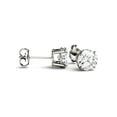 thumbnail image 2 of Charles & Colvard 14K White Gold Moissanite 7.5mm Round Stud Earrings 3.00cttw DEW, 2 of 7
