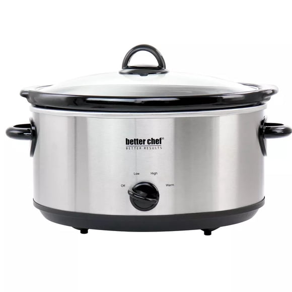 Olla de Cocción Lenta Better Chef Ovalada con Recipiente de Cerámica Extraíble 6 Qt