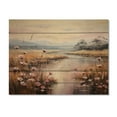 thumbnail image 3 of Designart "Meadow peaceful Morning" Meadow Print on Natural Pine Wood, 3 of 5