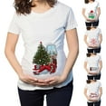 thumbnail image 6 of Tejiojio Maternity/Labor/Nursing Clothing Christmas T-shirt Elk Snowman Cartoon Print Maternity Clothing Short Sleeve Top Pregnancy T-shirt, 6 of 6