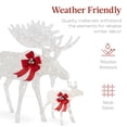 thumbnail image 5 of Best Choice Products 5ft 2-Piece Moose Family Lighted Christmas Yard Decor Set w/ 370 LED Lights, Zip Ties - White, 5 of 7