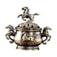 thumbnail image 1 of Quemador de incienso con tapa ahuecada, adorno de incensario en relieve para oficina, dormitorio, armario, sala de estar, salón de té., 1 of 9