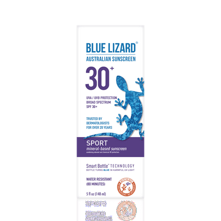 Blue Lizard Australian Mineral Sunscreen Lotion, Sport, SPF 30+, 5 oz