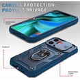 thumbnail image 2 of iPhone 13 Pro Max 5G Case with Slide Camera Cover Military Grade Heavy Duty Shockproof Three-Layer Case with 360°Ring Stand for iPhone 13 Pro Max 6.7"-Blue, 2 of 16