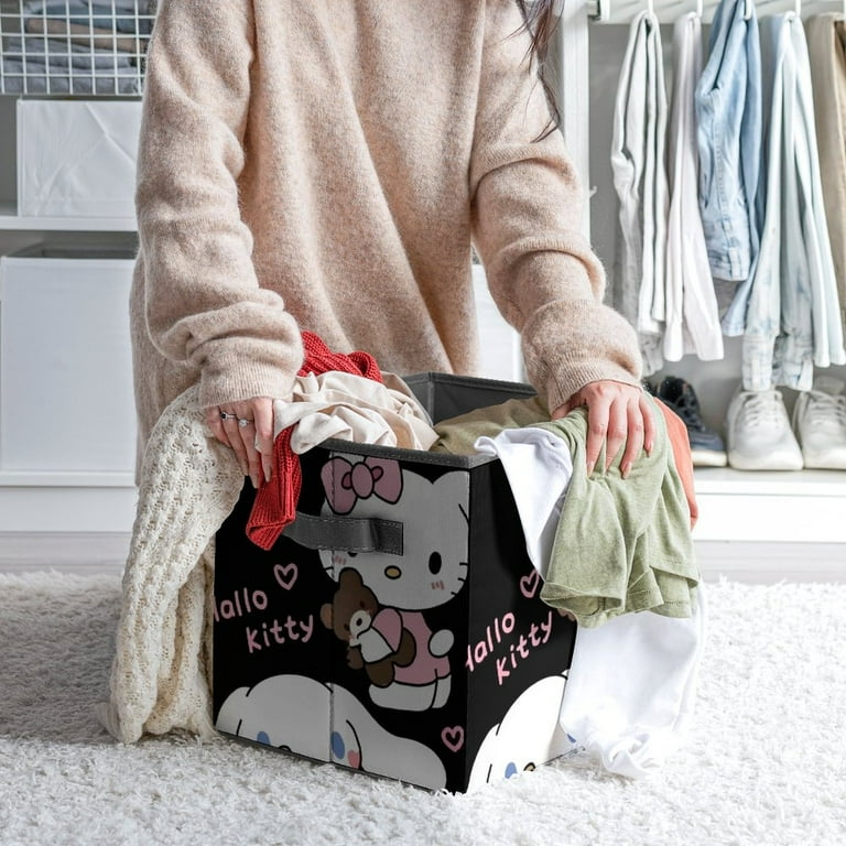 Cute Hello Kitty Storage Cube Organizer Set Cartoon Closet Clothes