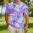 thumbnail image 2 of CONROSES Mens Hawaii Short Sleeve Polo Shirts Tropical Graphic Collared Polo Shirt for Men Casual Golf Shirts, 2 of 4