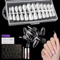thumbnail image 1 of 240 Pieces Nail Tips, With Tool Set, Fake Nails Transparent, Full Cover Gel Tips, Nail Tips Tips In 12 Sizes, Artificial Nails For Sticking On Nail Art, Diy Nail Art, 1 of 7