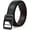 Black Buckle, variant on Kajeer Kids Leather Reversible Belt - No Hole Design Black and Brown Belt for Uniform Casual Dress