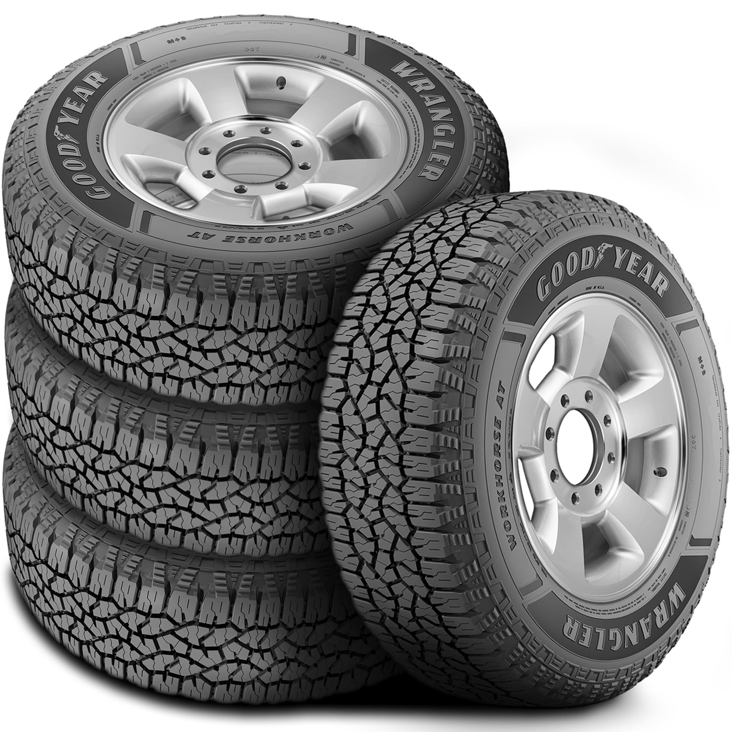 Set of 4 (FOUR) Goodyear Wrangler Workhorse AT 235/65R17 104T A/T All  Terrain Tires 
