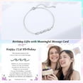 thumbnail image 2 of Birthday Gifts for Women, Silver Wave Bracelet Gift for Happy Birthday 21st, 30th, 40th, 50th, 60th Birthday Gift Ideas for Women Ladies Bestie Friend Sister Mom Daughter Wife Grandma, 2 of 5
