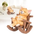 thumbnail image 1 of Fancy home decor! Rocking Chair Animal Statue Small Sculpture Desktop Decoration Reclining Chair Animal Desktop Realistic Gift Pet Statue Animal Home Decoration Suitable For Offi, 1 of 7