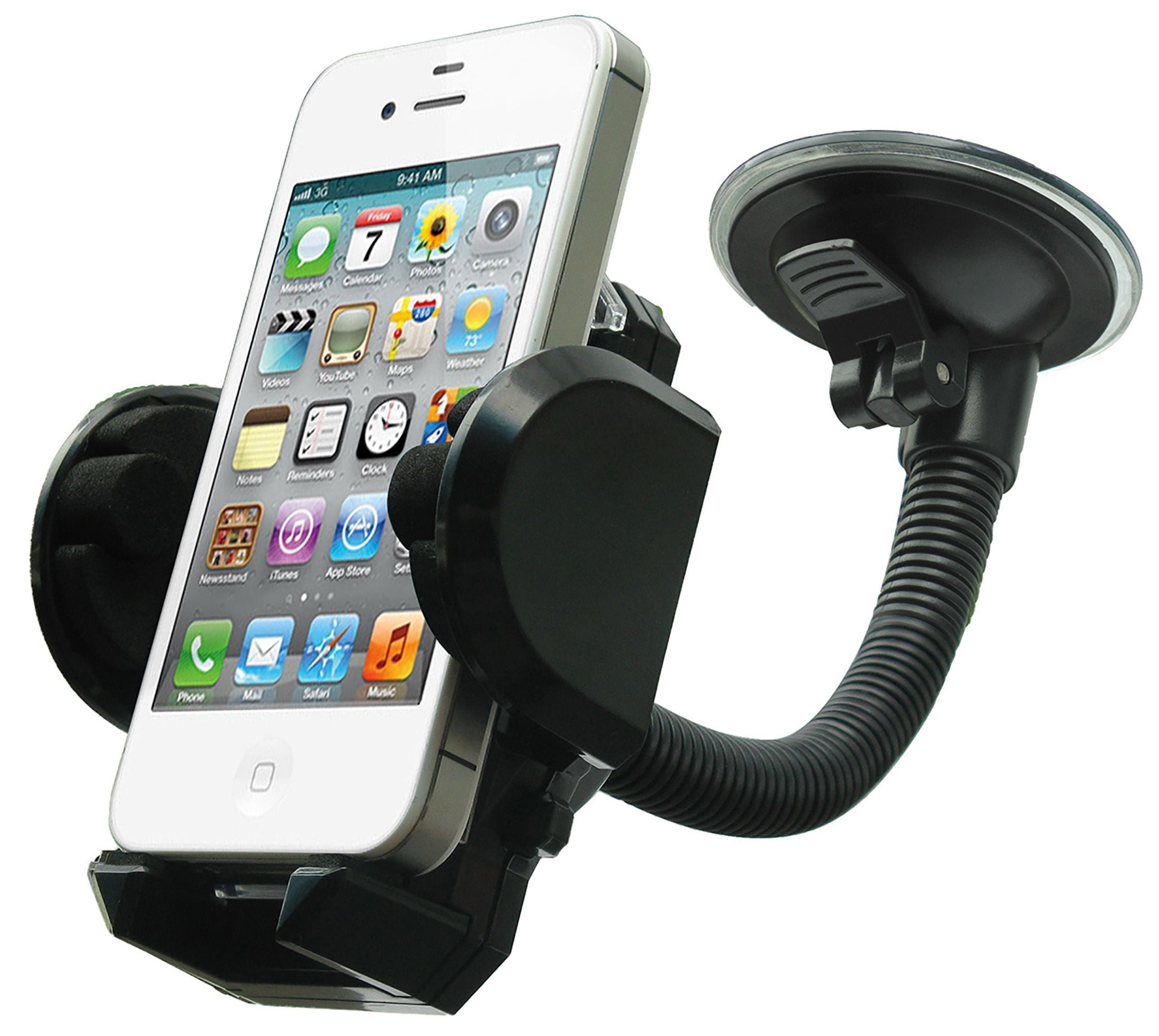 Car Holder Windshield Dashboard Cell Phone Holder Cradle, 360 Rotating 85A