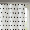 thumbnail image 3 of Madison Park Sophie Rideau de Douche en Polyester à Clip Noir/blanc, 3 of 5