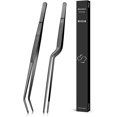 thumbnail image 1 of GHSDFBB 12-inch Cooking Offset Tweezer and Curved Tong Set, Tongs Precision Serrated Tips, Stainless Steel Professional Chef Tweezer Kitchen Tools for BBQ, Plating and Serving, 1 of 7