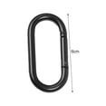 thumbnail image 6 of Visland Carabiner Hook Strong Load-bearing High Strength Tight Fit Galvanized Iron Connecting Ring Rebound Chain Hook Outdoor Accessories, 6 of 7