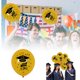 thumbnail image 2 of 12 Pulgadas Negro y Oro Graduación Globos de látex engrosada Ronda Decoración de la fiesta para la atmósfera del evento, 2 of 6