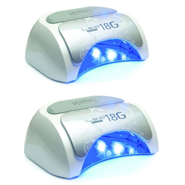 2) Gelish 18G Professional 5 Finger Salon Gel Nail Polish LED Curing Lamps, Pair