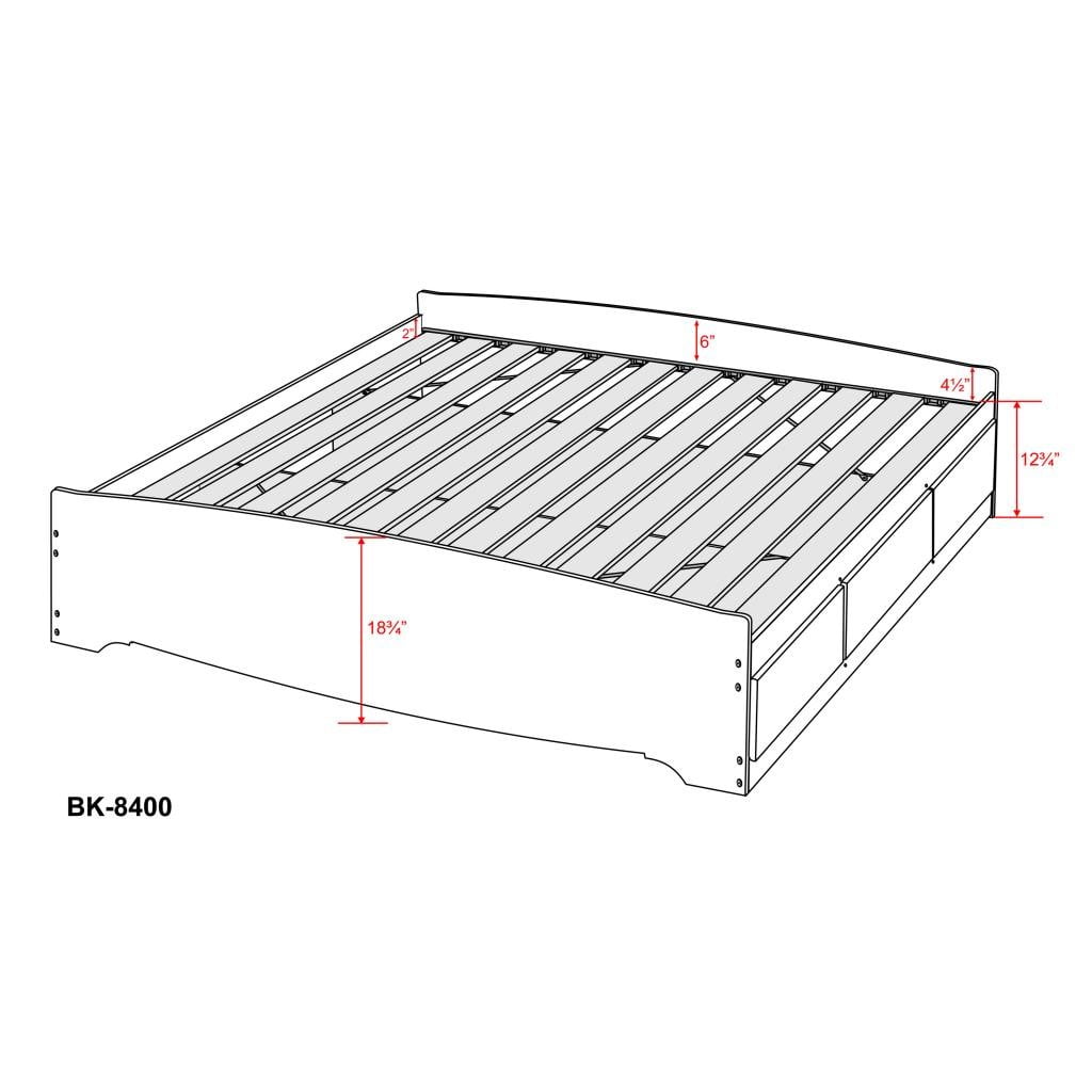 Prepac Mate S Platform Storage Bed With 3 Drawers Finish Espresso Size Twin Xl Walmart Com Walmart Com