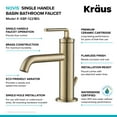 thumbnail image 6 of Ramus™ Single Handle Bathroom Sink Faucet with Lift Rod Drain in Brushed Gold (2-Pack), 6 of 11