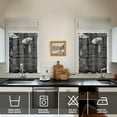 thumbnail image 2 of Vintage Kitchen Food Cooking Chef Tier Cafe Curtains for Bathroom Living RV Rod Pocket Window Drapes 36 Inch 2 Panels Set 28"x36" 2 Panels Window Treatment Tiers, 2 of 4