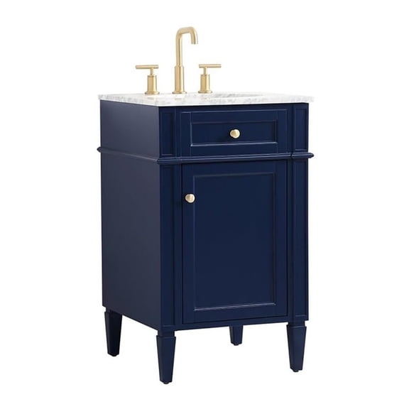 21 inch single bathroom vanity in blue