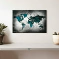 thumbnail image 2 of Elephant Stock Aged World Map Xli Wall Art - Horizontal Canvas Wall Art - Living Room Wall Decor - Education Canvas - Teal And White Decor - 12" x 8", 2 of 8