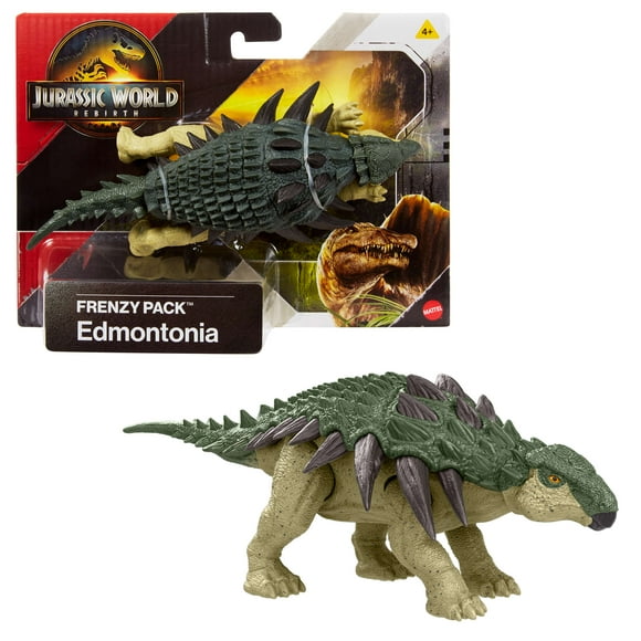 Coffret figurine de dinosaure Edmontonia Meute Enragée de JurassicWorld: Renaissance, jouet original, jeu numérique
