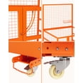 thumbnail image 5 of Forklift Safety Cage,1800LBS Capacity Forklift Man Basket Work Platform with Guardrail and Safety Lock for 1-3 People,2 Wheels with Brakes and 2 Wheels Without Brakes, 5 of 7
