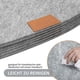 thumbnail image 4 of Juego de seis manteles individuales redondos en gris claro, lavables y fáciles de limpiar, antideslizantes para cenas en interiores y exteriores, piel sintética resistente al calor, 4 of 6