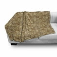 thumbnail image 3 of Shells Soft Flannel Fleece Throw Blanket, Assortment of Seashells Sea Cone Starfishd Fossil, Cozy Plush for Indoor and Outdoor Use, 50" x 70", Pale Caramel Pale Coffee, by Ambesonne, 3 of 6