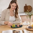 thumbnail image 6 of Szubyfq Fruit Serving Tray, Stackable Unbreakable Small Serving Plate, Durable Decorative Ellipse Platter for Kitchen Fruit Vegetables Desserts Cake Home Decor 9 x 5 Inch, 6 of 6
