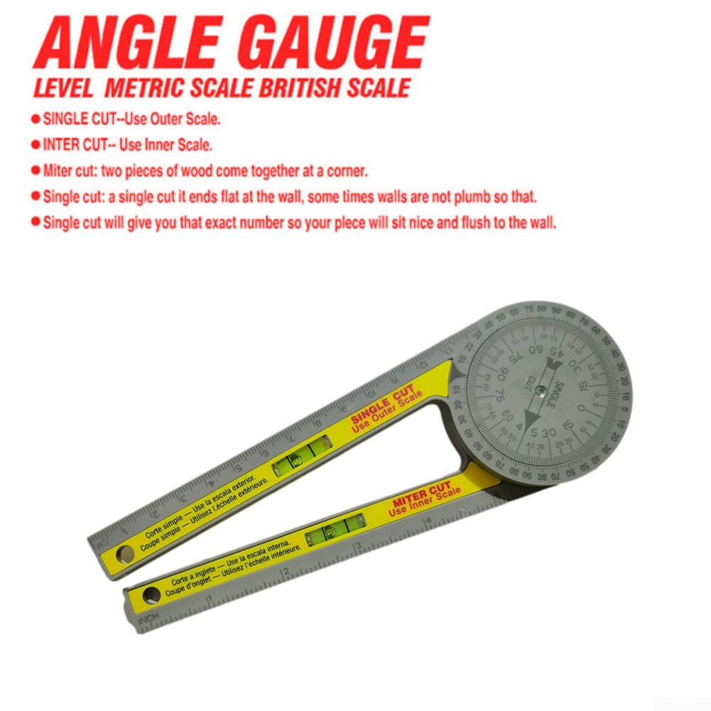 Home & Garden 1*Table Saw Miter Gauge Protractor Starret Angle Finder