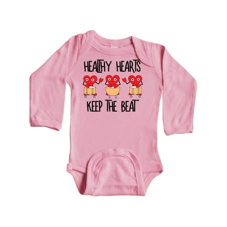 

Inktastic Healthy Hearts Gift Baby Boy or Baby Girl Long Sleeve Bodysuit