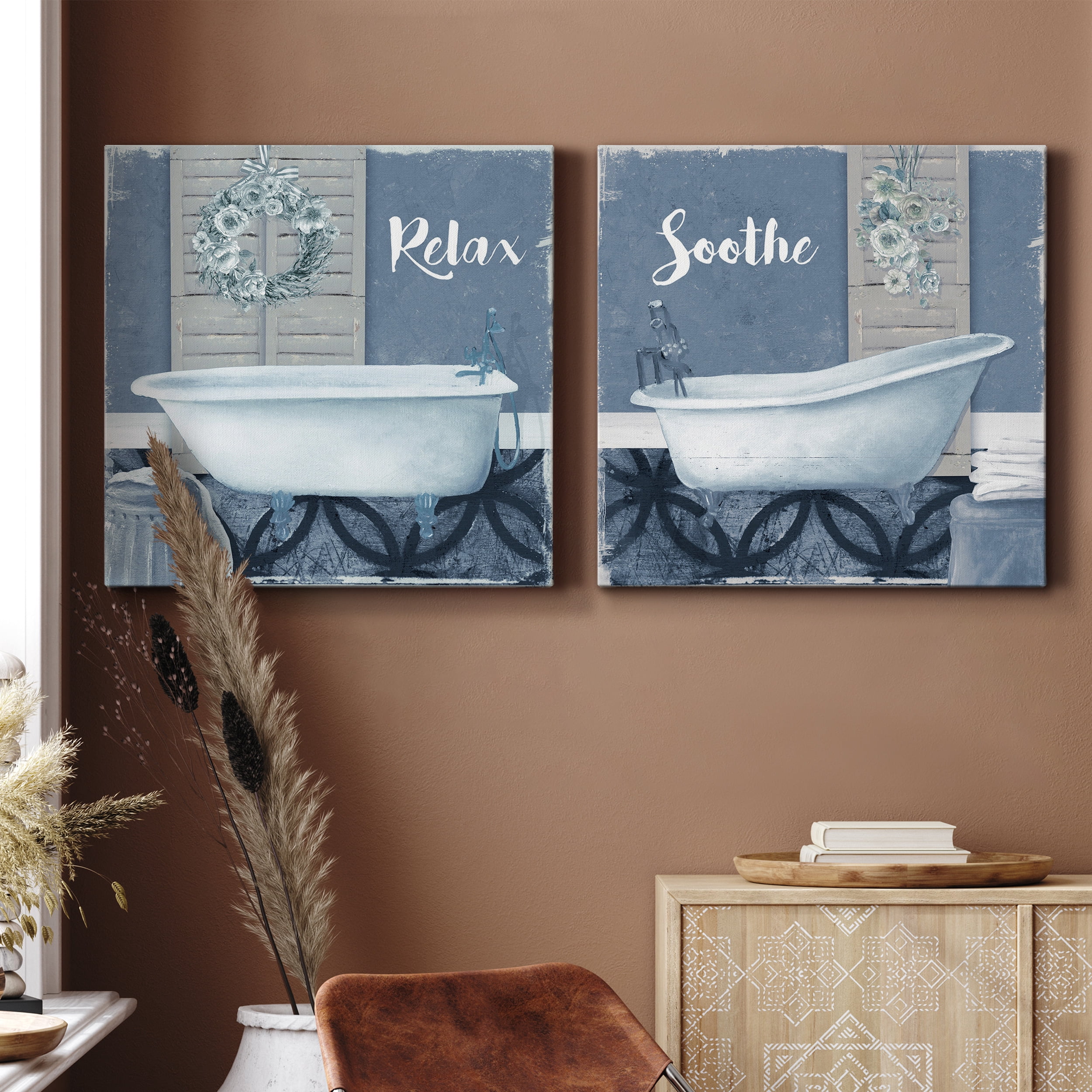 Relax - Premium Gallery Wrapped Canvas - Ready to Hang Set of 2 - 32 x 32 Each