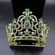 thumbnail image 1 of Nvzi Tiara de boda para novia, diadema de princesa, corona de novia, joyería para el cabello con diamantes de imitación de cristal,graduación, boda, fiesta de disfraces (verde), 1 of 4