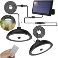 thumbnail image 1 of Lámpara colgante solar para jardines y gallineros: regulable en interior, con energía solar, sensor de cuerpo humano, carga automática durante el día, cable de 5 m, ahorro de batería para patio,, 1 of 5