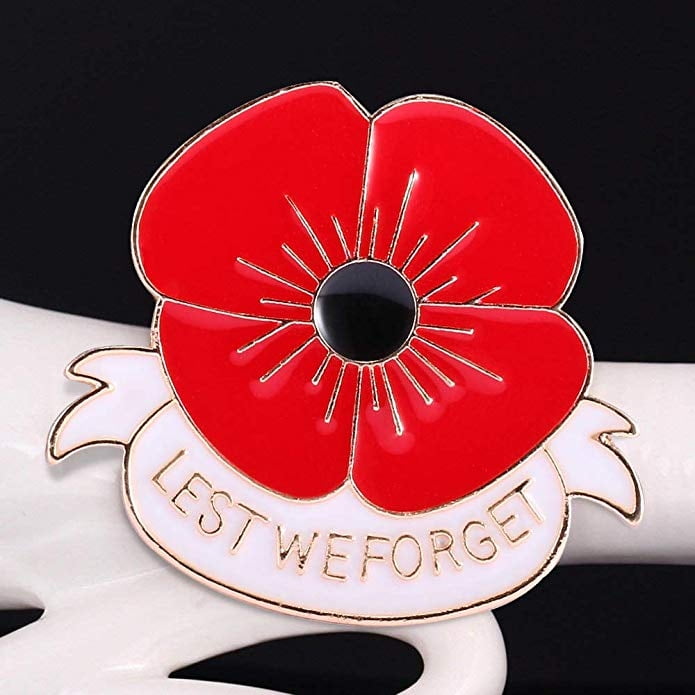 Poppy Flower Brooch Badge Lest We Forget Remembrance Day World War 1  Veterans Enamel Brooch Remembering Animals of War and Peace | Walmart Canada