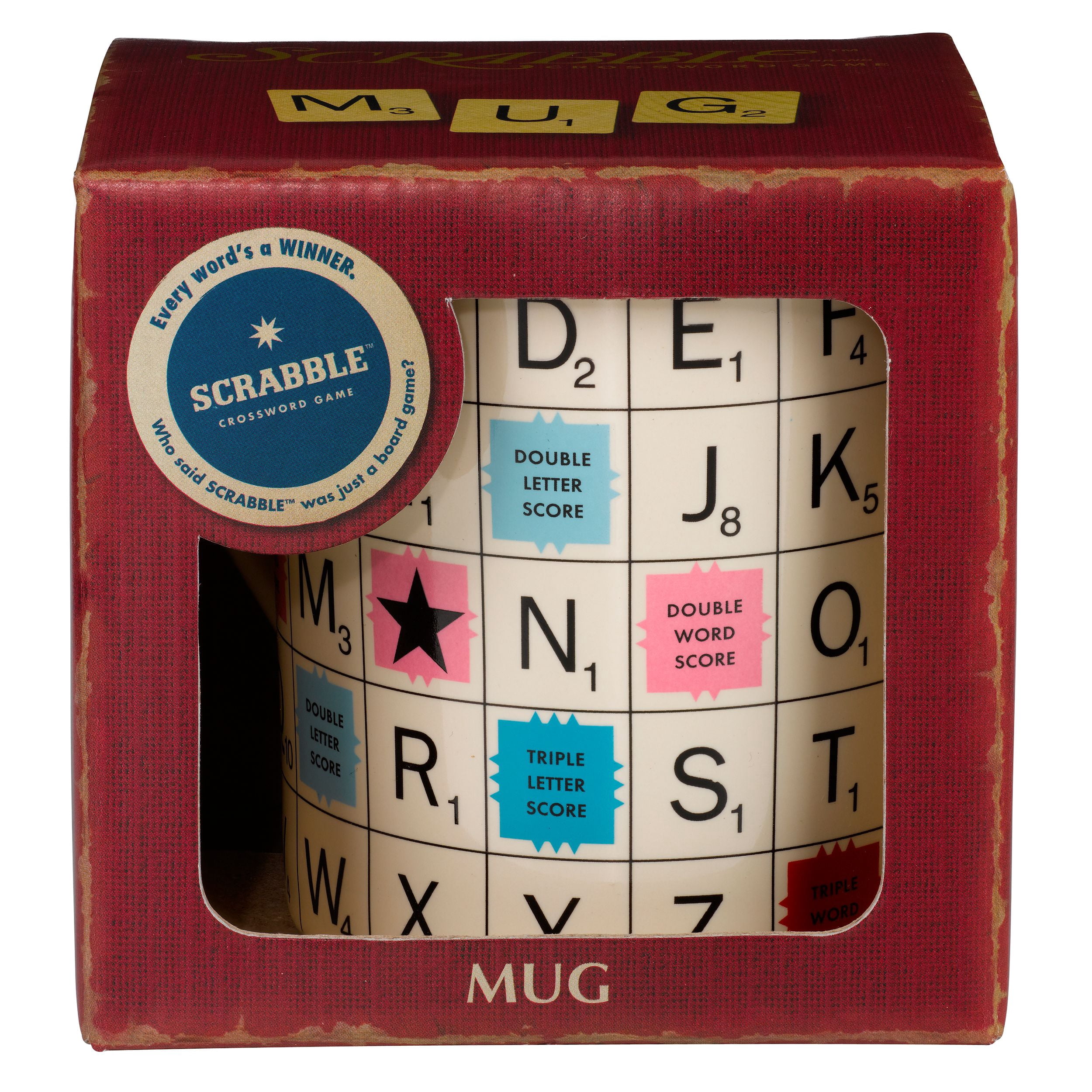 Scrabble Vintage Alphabet Tile Ceramic Coffee Mug