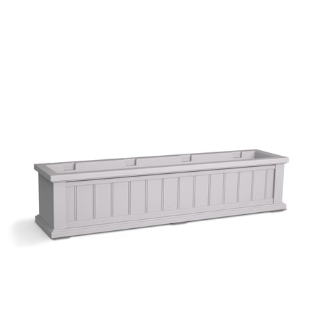 Cape Cod 48 x 11 x 11 Rectangle White Self-Watering Plastic Window Box Planter