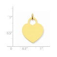 thumbnail image 2 of 14k Yellow Gold Large Engravable Heart Charm, 2 of 3