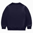 thumbnail image 5 of CAUYDY Girls Casual Crewneck Sweatshirts Long Sleeve Color Solid Loose Fit Fall Cute Pullover Tops(L101-Navy,12-18 M), 5 of 9
