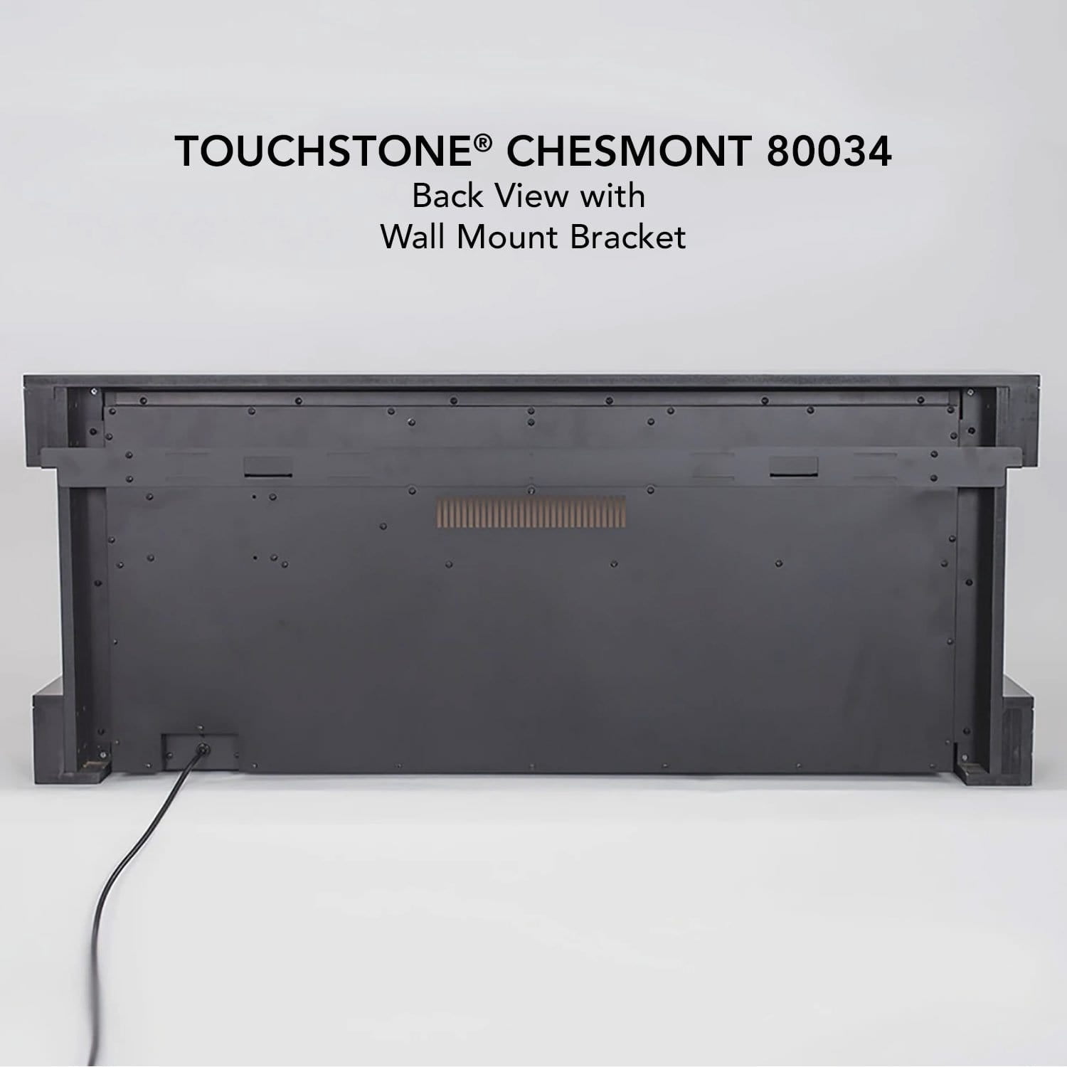 The Chesmont by Touchstone - Wall Mount 3-Sided Smart Electric Fireplace  - 50" Wide w/Black Mantel