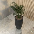 thumbnail image 3 of Leisuremod Crete Series Poly Stone Planter in Black 13.4 Dia, 23.6 High, 3 of 6