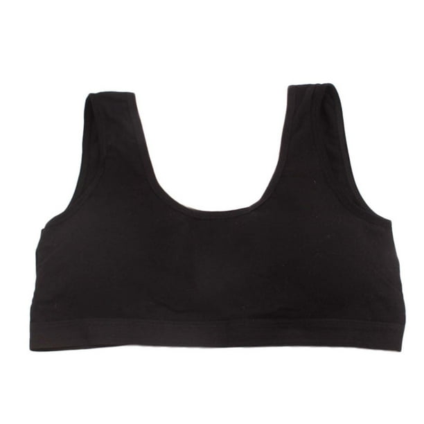 Mefallenssiah Kids Girls Underwear Bra Vest Children Underclothes Sport  Undies Clothes (Black)