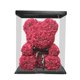 thumbnail image 3 of Oso de rosas con caja, adorable oso de flores preservadas, regalo artificial para bodas y fiestas. Rojo, 3 of 9